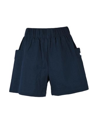 Emporio Armani Blue Elastic Waistband Stretch Cotton Shorts