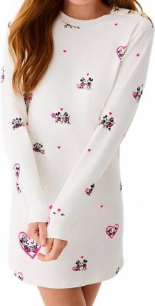 Lilly Pulitzer Ballad Long Sleeve Dress In Coconut Disney Half Drop