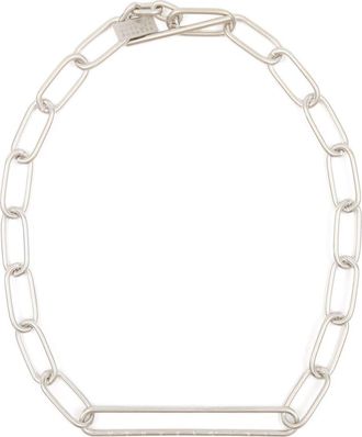 Maison Margiela chain-link necklace - unisex - Brass - One Size - Silver