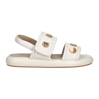 Pinko Milk Sandals - female - PINKO - Flat Sandals - White - 6 UK - Shoes