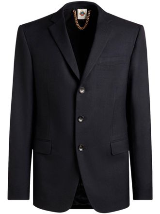 Bally Wollen blazer met enkele rij knopen - Blauw