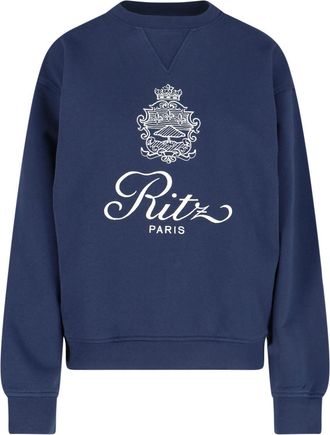 Frame Denim Ritz Crewneck Sweatshirt - Blue & Navy
