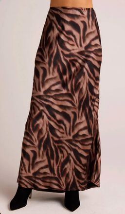 Bella Dahl Maxi Bias Skirt In Hazy Woodland Print