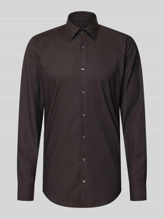 HUGO BOSS Regular Fit Freizeithemd mit extra langem Arm Modell H-JOE-K-C1-261 in Anthrazit, Gr&ouml;&szlig;e 39L