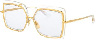 Dita Eyewear Narcissus Zonnebril - Dames - Brillen - Geel - 58 MM - Accessoires