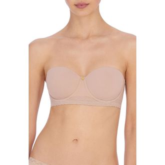 Natori Truly Smooth Longline Strapless Bra in Cafe at Nordstrom, Size 32Ddd