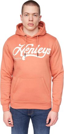 Henleys Heren Scripthen Hoodie (Baksteen Rood)