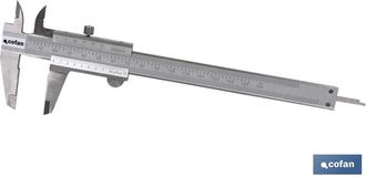 cofan Calibre Pie De Rey Acero Inoxidable 0-200, Pie De Rey O Calibre En Acero Inoxidable. Para Mediciones De Objetos Relativamente Peque&ntilde;os, Permite Medir 