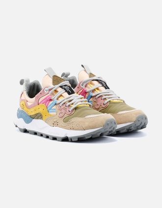 Flower Mountain Womens Flower Mountain Yamano 3 Womens Khaki/Pink Trainers - Size: 6.5