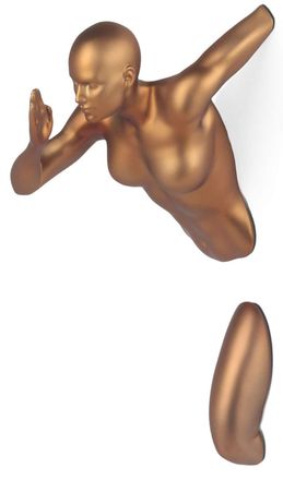 ADM Design Wandskulptur L&auml;uferin - Bronze