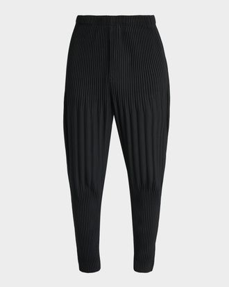 Homme Pliss&eacute; Issey Miyake Men & apos;s Monthly Colors Pleated Tapered-Fit Trousers