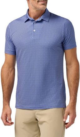 Mizzen+Main Versa Trim Fit Performance Golf Polo in Cobalt Enlarged Diamond at Nordstrom, Size Xx-Large