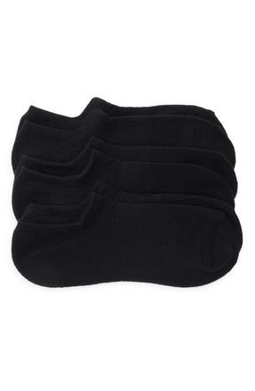 Nordstrom 3-Pack Everyday Double-Y Quarter Socks in Black at Nordstrom, Size 9