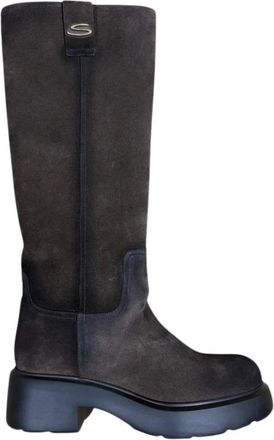 Santoni Easy Boot - Dames - Hoge Laarzen - Bruin - 36 EU - Su&egrave;de - Schoenen
