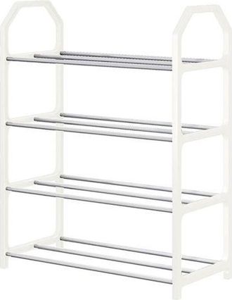OEM Zapatero Met&aacute;lico De 4 Niveles, Apilable, Con Capacidad Para 12-16 Pares, Para Pasillo/vestidor
