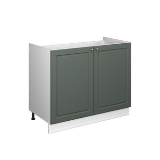 Vicco Mueble Bajo Para Fregadero Fame-line, Verde Dorado Casa De Campo/blanco, 100 Cm Sin Encimera, Vicco