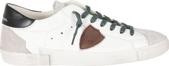 Philippe Model Vintage Mixage Blanc Noir PRSX Low Leather Sneakers