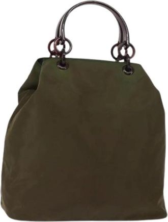 Prada Pre-owned Nylon Handtas - Dames - Vintage Handtas - Groen - ONE Size - Nylon - Vintage