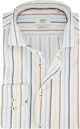 Eterna Overhemd Eterna 1863 modern fit wit streepjes