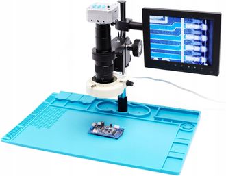 OEM Microscopio 10a-t616 Con C&aacute;mara De 16 Mp, Pantalla De 8 Pulgadas Y Base Te-506