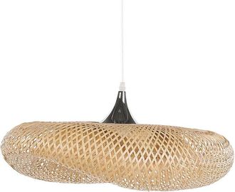 Beliani Beliani - Boho Pendant Lamp Bamboo Wood One Light Small Dining Room Light Wood Boyne