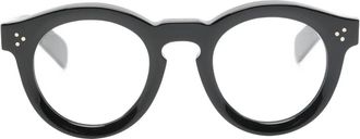 Family Affair Aace bril met rond montuur en studs - Zwart