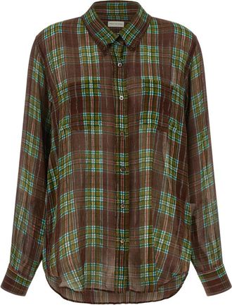 Dries Van Noten Overhemden, Dames, Veelkleurig, XS, Cheers Shirt