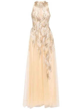 Saiid Kobeisy Long Embroidered Dress