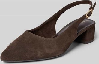 Tamaris Tamaris Slingbacks aus echtem Veloursleder in Dunkelbraun, Gr&ouml;&szlig;e 36