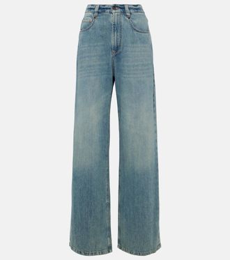 Brunello Cucinelli Jeans a gamba larga e vita alta