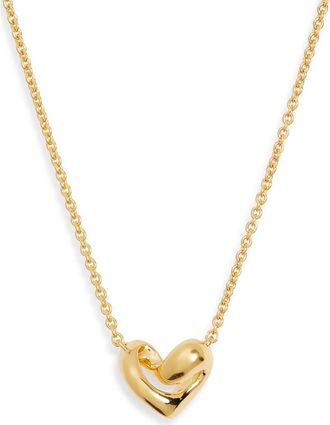 Monica Vinader Small Infinity Heart Necklace in 18Ct Gold Vermeil at Nordstrom
