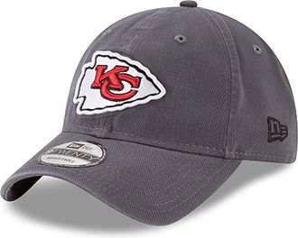 New Era NFL Core Classic 9TWENTY Graphite Adjustable Hat Cap - One Size, Kansas City Chiefs, One size