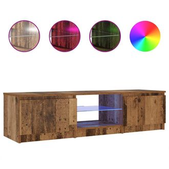 vidaXL Vidaxl - Mueble Tv Luces Led Madera Ingenier&iacute;a Envejecida 140x40x36 Cm