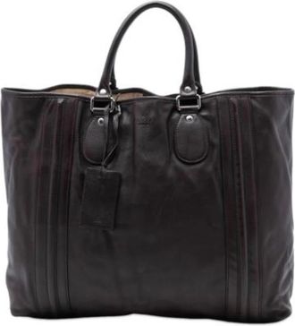 Gucci Pre-owned Vintage Tote - Dames - Vintage Shopper - Bruin - ONE Size - Leer - Vintage
