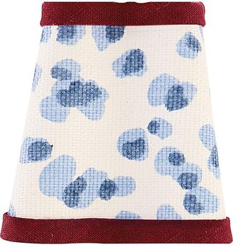 Ballard Designs Layna Chandelier Shade - Mira Blue with Red - Ballard Designs