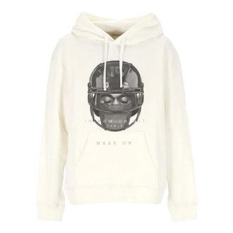 Ih Nom Uh Nit Hoodies, male, White, Size: XL Hoodie with Futuristic Helmet Print