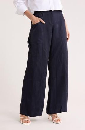 TWP Chrystie Street Wide Leg Carpenter Pants in Midnight at Nordstrom Rack, Size 8