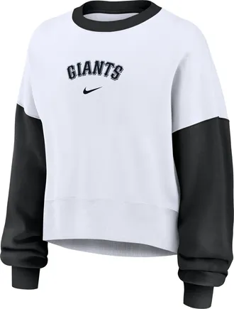 Nike San Francisco Giants Primary Nike Womens MLB Pullover Crew in White | 01D7064NGIA-9HV