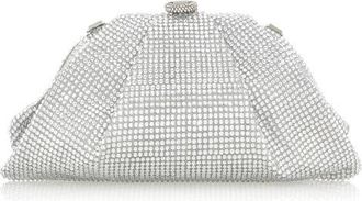 Judith Leiber Gemma Crystal Clutch in Silver Rhine at Nordstrom
