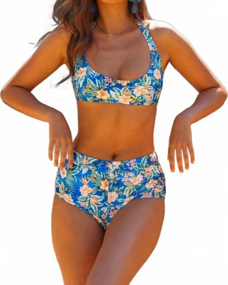 Kulani Kinis Tropez Tides Bind Cheeky Swim Short In Multi