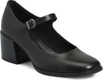 B&oslash;rn Laine Mary Jane Pump in Black Leather at Nordstrom, Size 8.5