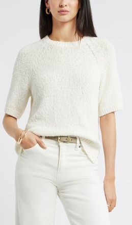 Nordstrom Raglan Sleeve Crewneck Sweater in Ivory Tofu at Nordstrom, Size Xx-Small