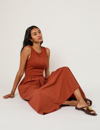 Nobody's Child Burnt Orange Sleeveless Vera Midi Dress