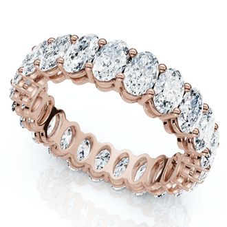 Pompeii3 5 1/2CT Oval Diamond Eternity Ring White Yellow Rose Gold or Platinum Lab Grown