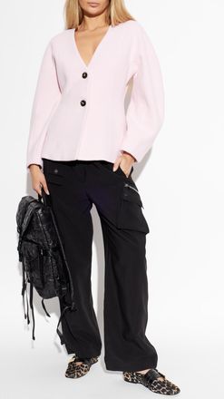 Ganni Short Coat, Womens, Pink