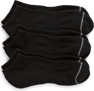 Nordstrom 3-Pack Everyday Ankle Socks in Black at Nordstrom, Size Regular