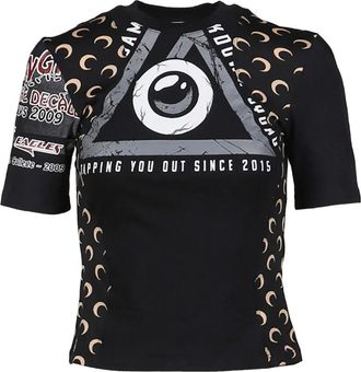 Marine Serre printed T-shirt - Black