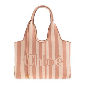 Chlo&eacute; Tote Bags, female, Pink, Size: ONE SIZE Stripy Small Bag