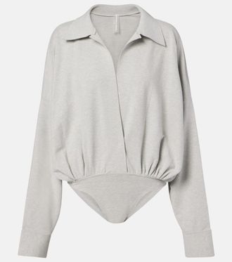 Norma Kamali Cotton-blend jersey bodysuit