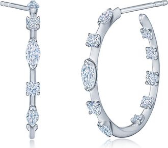 Kwiat Starry Night Diamond Hoop Earrings in White Gold at Nordstrom